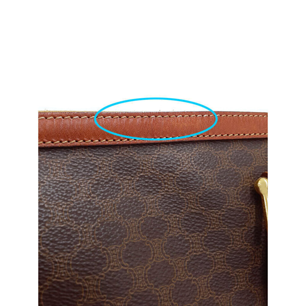 Celine Macadam Boston bag canvas tan trim handles Brown - Picture 9 of 9